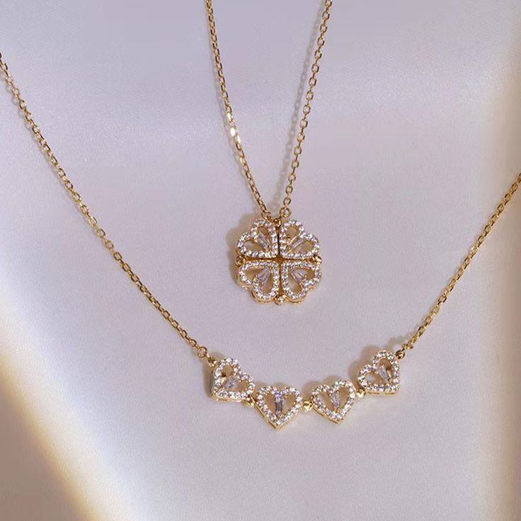 Collar Trebol y Corazones +CAJAREGALO SP
