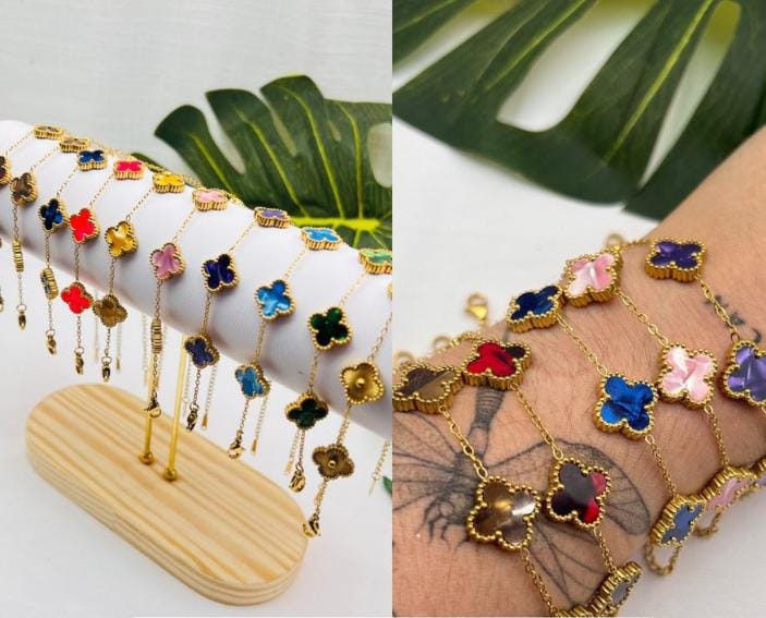 colores pulsera de trebol van cleef