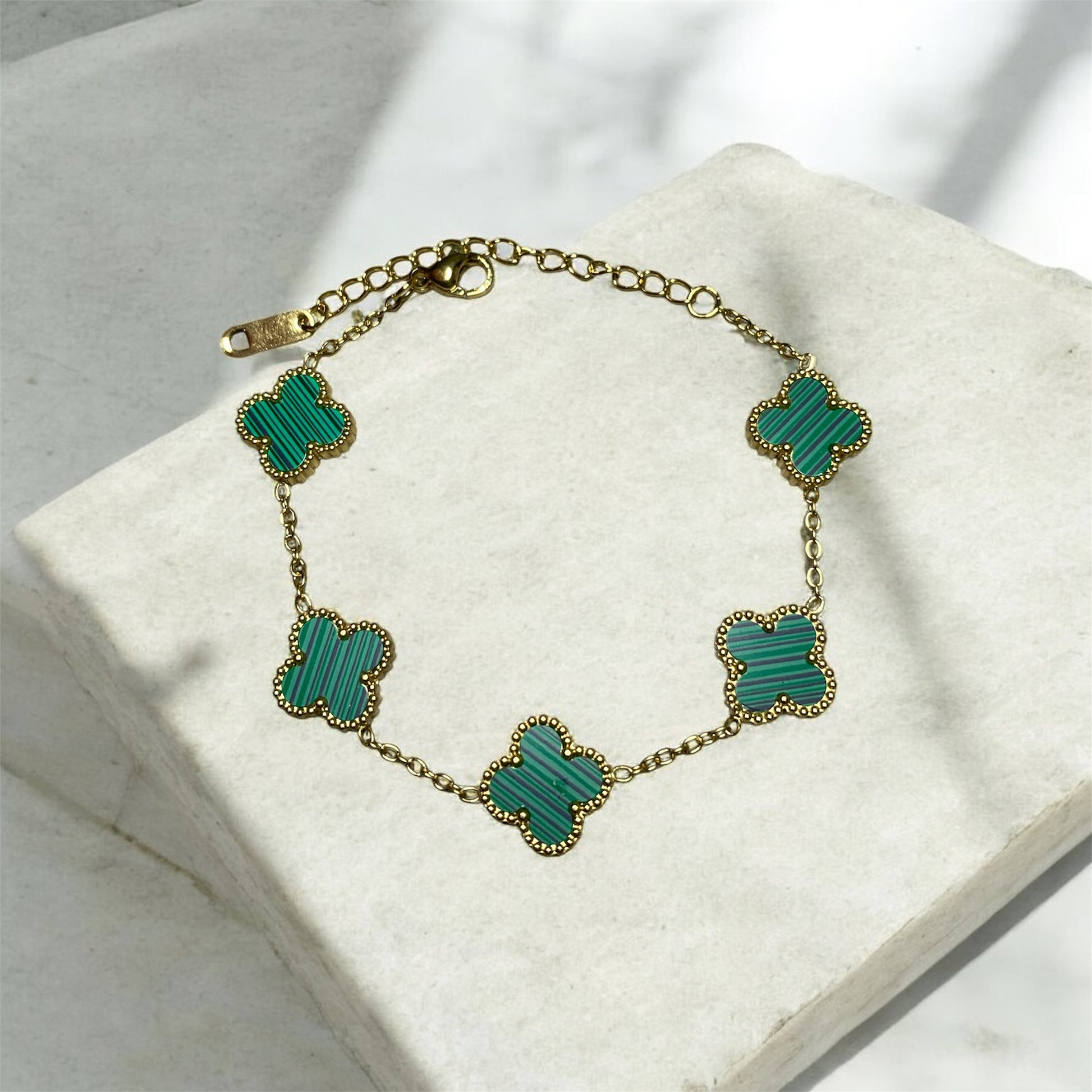 pulsera de trebol van cleef verde