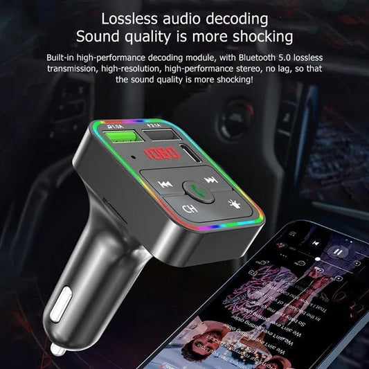 Transmisor Receptor FM Bluetooth5.0 Para carros