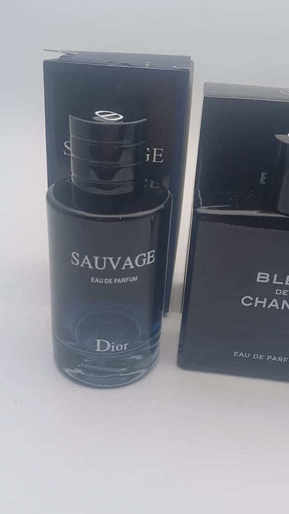KIT PERFUMES X2 + RELOJ ROLEX PLATA NEGRO